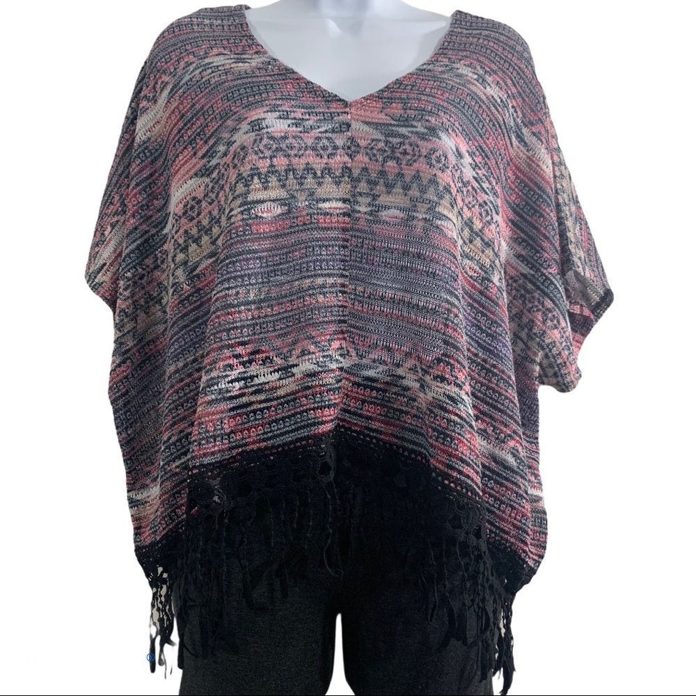 5 for 20 Almost Famous flowy oversized poncho top